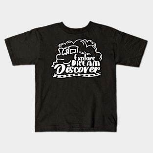 Travel Dream in White Kids T-Shirt